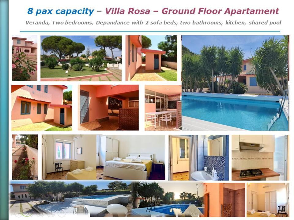Pool Seaside Relais - Ville Ninfea, Marea, Rosa E Cassiopea Fontane Bianche Bagian luar foto