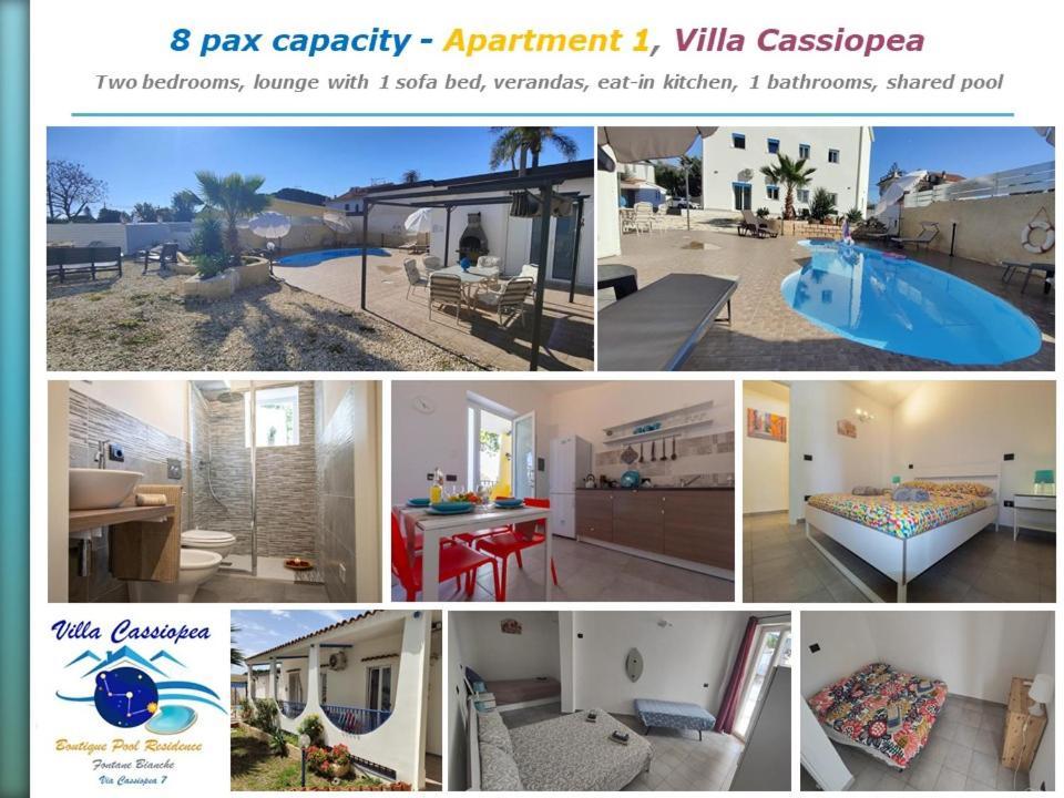 Pool Seaside Relais - Ville Ninfea, Marea, Rosa E Cassiopea Fontane Bianche Bagian luar foto